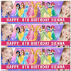 Personalised Party Banner For Kids Birthday Girls Disney Princess
