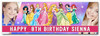 Personalised Party Banner For Kids Birthday Girls Disney Princess
