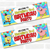 Personalised Party Banner For Kids Birthday Spongebob Balloons