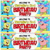Personalised Party Banner For Kids Birthday Spongebob Balloons