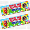 Personalised Party Banner For Kids Birthday Teletubbies Sun Photo