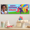 Personalised Party Banner For Kids Birthday Teletubbies Rainbow Photo