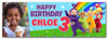Personalised Party Banner For Kids Birthday Teletubbies Rainbow Photo