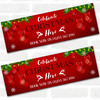 Personalised Party Banner For Christmas Celebrate Here Business Red Bauble