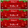 Personalised Party Banner For Christmas Celebrate Here Business Red Bauble
