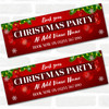 Personalised Party Banner For Christmas Party Book Venue Name Business Red