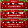 Personalised Party Banner For Christmas Party Book Venue Name Business Red