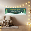 Personalised Party Banner For Christmas Party Green Tree Snow