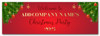 Personalised Party Banner For Christmas Party Red Gold Baubles