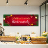 Personalised Party Banner For Christmas Party Red Snowflakes