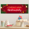 Personalised Party Banner For Christmas Party Red Snowflakes