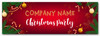 Personalised Party Banner For Christmas Party Red Snowflakes