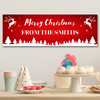 Personalised Party Banner For Christmas Red Reindeer Tree From Family