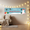 Personalised Party Banner For Christmas Snowman Blue
