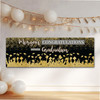 Personalised Party Banner For Graduation Gold Glitter Hats