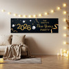 Personalised Party Banner For New Year Party Any Year Family Black Gold