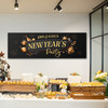 Personalised Party Banner For New Year Party Couple Gold Black