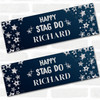 Personalised Party Banner For Stag Do Blue Silver Stars
