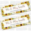 Personalised Party Banner For Wedding Day Welcome Congratulations Sunflower Gold
