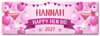 Personalised Party Banner For Hen Do Female Cocktail Pink Balloons