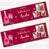 Personalised Party Banner For Valentine's Day Photo Champagne Flutes Red