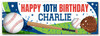 Personalised Party Banner For Kids Birthday Baseball