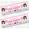 Personalised Party Banner For Kids Birthday Black Hair Cute Girl Spa Party