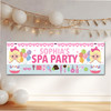 Personalised Party Banner For Kids Birthday Blonde Hair Cute Girl Spa Party