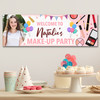 Personalised Party Banner For Kids Birthday Girls Make Up Party Photo