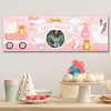 Personalised Party Banner For Baby Shower Photo Girl Stork Pram Pink