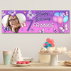Personalised Party Banner For Kids Birthday Watercolour Butterflies Photo