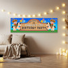 Personalised Party Banner For Kids Birthday Cute Cowboy Horse Balloons