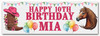 Personalised Party Banner For Kids Birthday Western Boots Horse