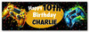 Personalised Party Banner For Kids Birthday Game Splash Gaming Controller