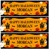 Personalised Party Banner For Halloween Orange Ghost Pumpkin