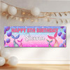 Personalised Party Banner For Kids Birthday Watercolour Mermaid Tails