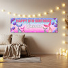 Personalised Party Banner For Kids Birthday Watercolour Mermaid Tails