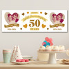 Personalised Party Banner For 50th Wedding Anniversary Gold 50 Years Photo