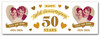 Personalised Party Banner For 50th Wedding Anniversary Gold 50 Years Photo