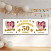 Personalised Party Banner For 50th Wedding Anniversary Gold 50 Years Photo