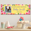 Personalised Party Banner For Baby Shower Photo Yellow Flowers
