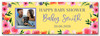 Personalised Party Banner For Baby Shower Photo Yellow Flowers