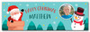 Personalised Party Banner For Christmas Photo Blue Santa Snowman