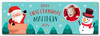 Personalised Party Banner For Christmas Photo First Christmas Blue Santa Snowman