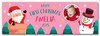 Personalised Party Banner For Christmas Photo First Christmas Pink Santa Snowman