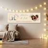 Personalised Party Banner For Engagement Party Photo Yellow Pink Flowers Heart