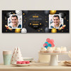 Personalised Party Banner For Graduation Photo Gold Black Balloons