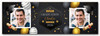 Personalised Party Banner For Graduation Photo Gold Black Balloons