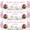 Personalised Party Banner For Hen Do Hen Party Photo Pink Flowers