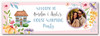 Personalised Party Banner For Housewarming New Home Photo Floral Home Pink